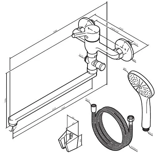 Смеситель для ванны с длинным изливом Am.Pm X-Joy S хром F85B90100 Смеситель для ванны с длинным изливом Am.Pm X-Joy S хром F85B90100