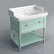 Тумба-умывальник напольная Kerama Marazzi Provence 80 декапе зелёный PR.80\GR+Po.wb.80