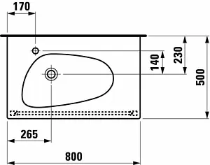 Раковина Laufen Palomba 80 белый 8.1480.4.000.104.1 Раковина Laufen Palomba 80 белый 8.1480.4.000.104.1, 2