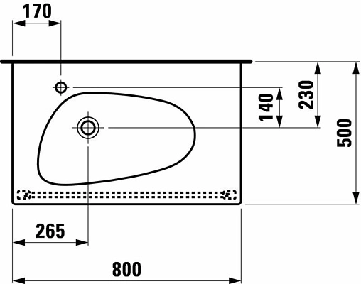 Раковина Laufen Palomba 80 белый 8.1480.4.000.104.1 Раковина Laufen Palomba 80 белый 8.1480.4.000.104.1
