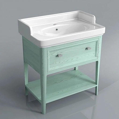 Тумба-умывальник напольная Kerama Marazzi Provence 80 декапе зелёный PR.80\GR+Po.wb.80