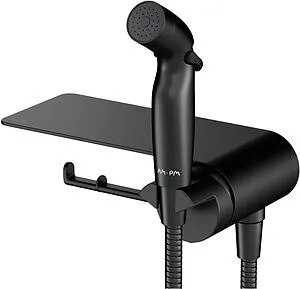 Гигиенический душ со смесителем и полкой Am.Pm Func чёрный матовый F0H8F922, 1