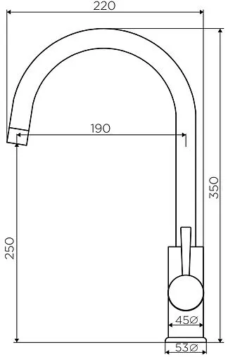 Смеситель для кухни Dorff Logic нержавеющая сталь D3000000