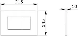 Клавиша смыва для унитаза Am.Pm ProC S I070231 хром матовый Клавиша смыва для унитаза Am.Pm ProC S I070231 хром матовый, 2