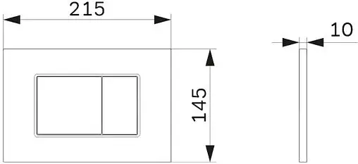 Клавиша смыва для унитаза Am.Pm ProC S I070231 хром матовый
