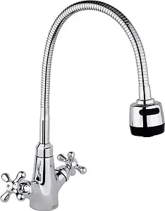 Смеситель для кухни с выдвижным изливом Timo Aviator хром 0076F chrome, 1