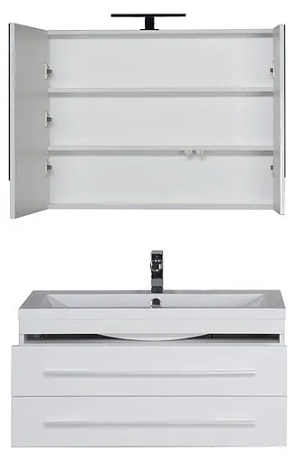 Шкаф-зеркало Aquanet Нота 90 L белый 00165371 Шкаф-зеркало Aquanet Нота 90 L белый 00165371