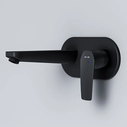 Смеситель для раковины из стены Am.Pm Gem чёрный матовый F90A72222