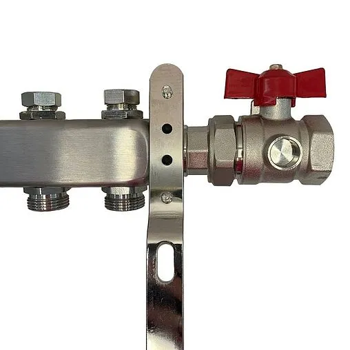 Группа коллекторная без расходомеров 9 отводов 1&quot;в/в x ¾&quot;ек WAAG WG.588.0609.F