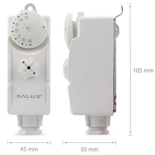 Механический термостат накладной Salus PC белый AT10