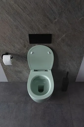 Унитаз подвесной безободковый Allen Brau Fantasy мятный 4.11004.MT