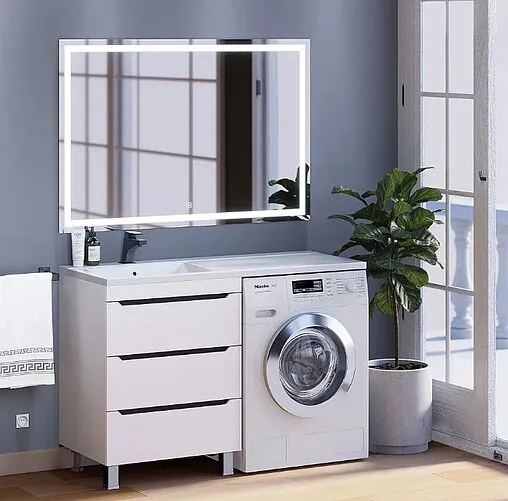 Тумба под умывальник напольная Uperwood UPD Tanos 60 белый с графитовыми вставками 291020259 Тумба под умывальник напольная Uperwood UPD Tanos 60 белый с графитовыми вставками 291020259