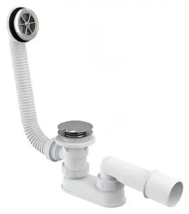 Сифон для душевого поддона с переливом AlcaPlast хром A503KM Сифон для душевого поддона с переливом AlcaPlast хром A503KM, 1