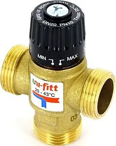 Трехходовой термостатический смесительный клапан 1&quot; +20...+43°С Kvs 2.5 Uni-Fitt 351G0540, 5