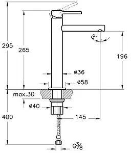 Смеситель для раковины VitrA Origin чёрный матовый A4255736 Смеситель для раковины VitrA Origin чёрный матовый A4255736, 2