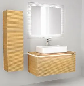 Шкаф-пенал подвесной Jorno Karat 33 бук Kar.04.123/P/BuL Шкаф-пенал подвесной Jorno Karat 33 бук Kar.04.123/P/BuL, 4