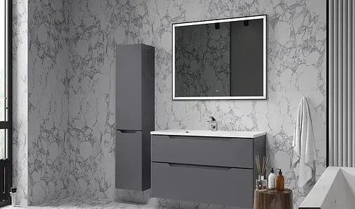 Тумба-умывальник подвесная Raval Wector 100 антрацит Wct.01.100/P/A/MD+4627173210201