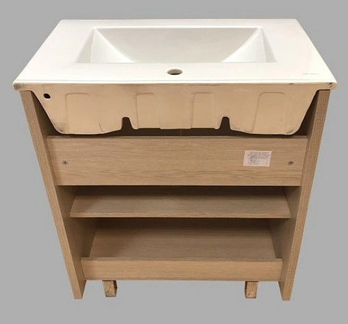 Тумба-умывальник напольная Comforty Тулуза 75 белый/сосна лоредо 00003132328CF