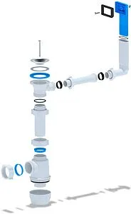 Сифон бутылочный для мойки с переливом Ани Пласт Грот A0140 Сифон бутылочный для мойки с переливом Ани Пласт Грот A0140, 3