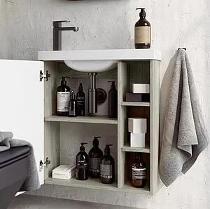 Тумба-умывальник подвесная Aqwella Alba 60 L белый матовый/камень натуральный ALB0106LLS+ALB0706WM+CMPSL.06.04.D Тумба-умывальник подвесная Aqwella Alba 60 L белый матовый/камень натуральный ALB0106LLS+ALB0706WM+CMPSL.06.04.D, 5