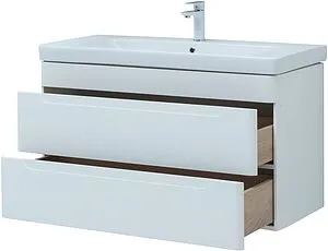 Тумба-умывальник подвесная Aquanet София 105 белый глянец 00274116+11105-KL, 5