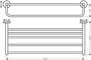 Полка для полотенец Hansgrohe Logis Universal хром 41720000, 2