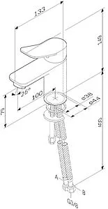 Смеситель для раковины Am.Pm X-Joy белый матовый F85A02133 Смеситель для раковины Am.Pm X-Joy белый матовый F85A02133, 2