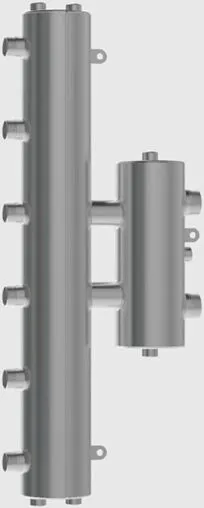 Распределительный коллектор 3 контура с гидрострелкой 1¼&quot;н x 1&quot;н Север-R-V3(Aisi) 1955010