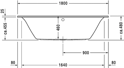 Ванна акриловая Duravit Darling New 180x80 700244000000000