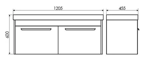 Тумба-умывальник подвесная Comforty Твикс 120 белый/сосна лоредо 00003126704CF