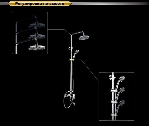 Душевая система со смесителем для ванны D&amp;K Rhein.Marx хром DA1393701B07