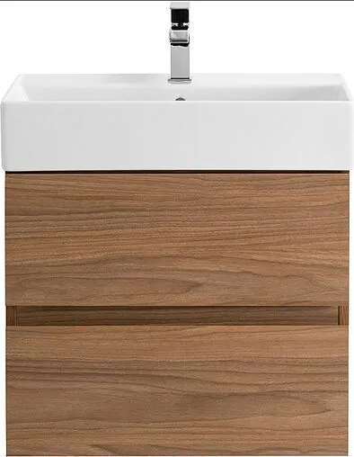 Тумба-умывальник подвесная Cezares Molveno 46 60 Noce Chiaro MOLVENO 46-60-2C-SO-NC+CZR-MIL-60-LVB