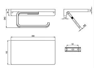 Держатель туалетной бумаги Villeroy&Boch Elements-Striking хром TVA15202300061, 2