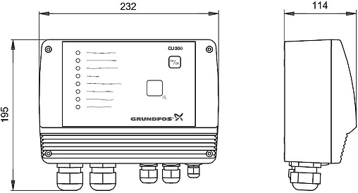 Блок управления Grundfos SQE CU300 96427037 Блок управления Grundfos SQE CU300 96427037