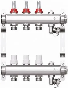 Группа коллекторная с расходомерами 3 отвода 1"в/в x ¾"ек STI CM03F Группа коллекторная с расходомерами 3 отвода 1"в/в x ¾"ек STI CM03F, 1