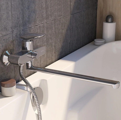 Смеситель для ванны с длинным изливом IDDIS Stone хром STOSB00i10WA Смеситель для ванны с длинным изливом IDDIS Stone хром STOSB00i10WA