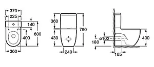 Чаша унитаза Roca Meridian белый 342248000 Чаша унитаза Roca Meridian белый 342248000, 3