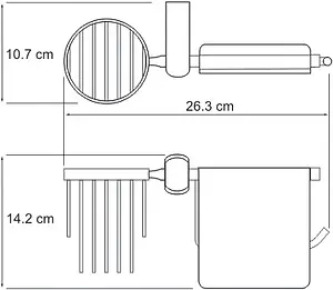 Держатель туалетной бумаги Wasserkraft Berkel хром 6859 Держатель туалетной бумаги Wasserkraft Berkel хром 6859, 3