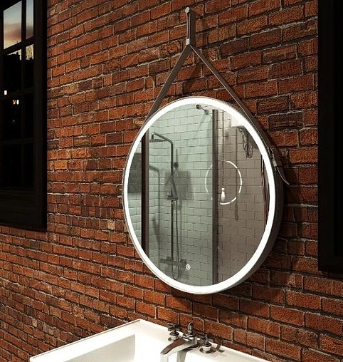 Зеркало на ремне с подсветкой Continent Millenium Brown Led 65 коричневый ЗЛП836