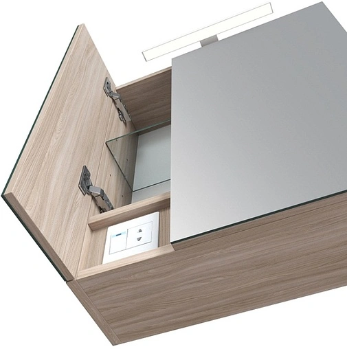 Шкаф-зеркало IDDIS Mirro 50 белый/дерево MIR5002i99