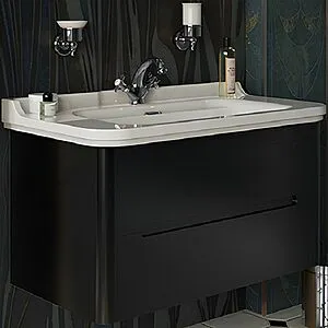 Тумба-умывальник Kerasan Waldorf 100 Nero matt 925531+4142K1bi/cr*3 Тумба-умывальник Kerasan Waldorf 100 Nero matt 925531+4142K1bi/cr*3, 1