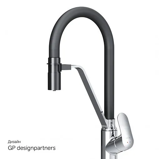 Смеситель для кухни с подключением к фильтру Am.Pm Like хром/чёрный F8007802