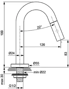 Излив на борт ванны Ideal Standard IdealStream чёрный матовый F2842XG, 2
