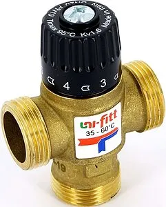 Трехходовой термостатический смесительный клапан 1&quot; +35...+60°С Kvs 1.6 Uni-Fitt 351G3140, 1