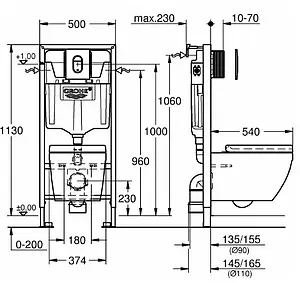 Комплект 5 в 1 Grohe Solido 39536000 с кнопкой Arena Cosmo 38844000 хром глянцевый Комплект 5 в 1 Grohe Solido 39536000 с кнопкой Arena Cosmo 38844000 хром глянцевый, 2