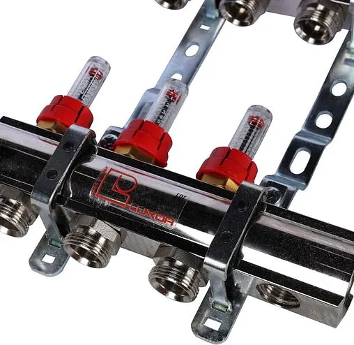 Группа коллекторная с расходомерами 3 отвода 1&quot;в/в x ¾&quot;ек Luxor CD 477/3 15662703N