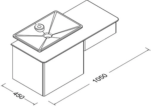Тумба-умывальник подвесная ISVEA Bei 100 белый/дуб 21BES165100I+10SY50052SV