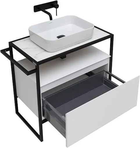 Тумба под умывальник напольная Allen Brau Priority 80 белый 1.31002.WM