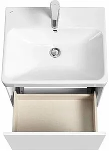 Тумба-умывальник подвесная Aquaton Асти 55 белый матовый/белый глянец 1A2631K0AX2B0, 5