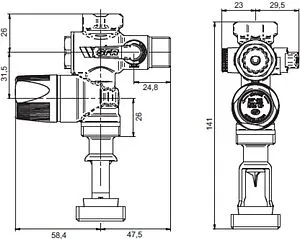 Группа безопасности бойлера ½" 7 бар WATTS SFR-NA 53 10004608 Группа безопасности бойлера ½" 7 бар WATTS SFR-NA 53 10004608, 2